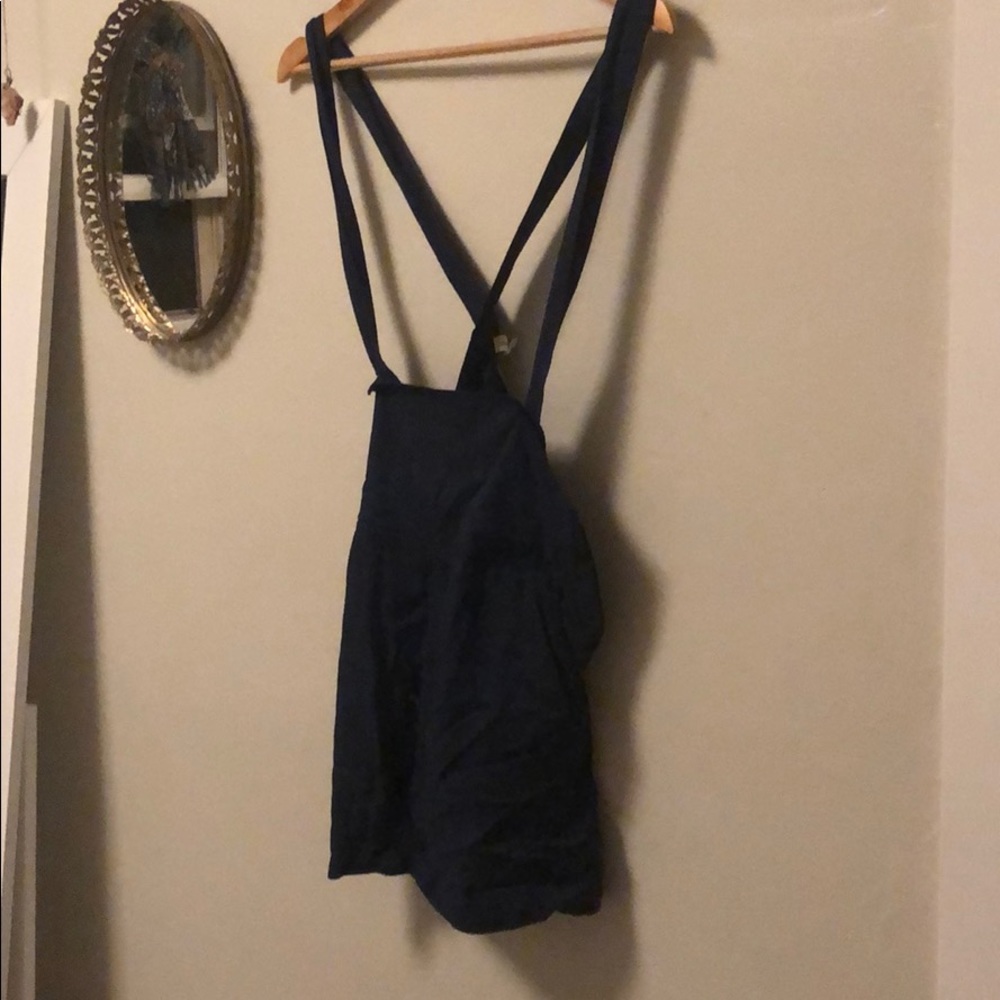 Overall navy blue dress